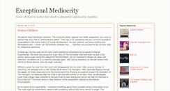 Desktop Screenshot of exceptionalmediocrity.com